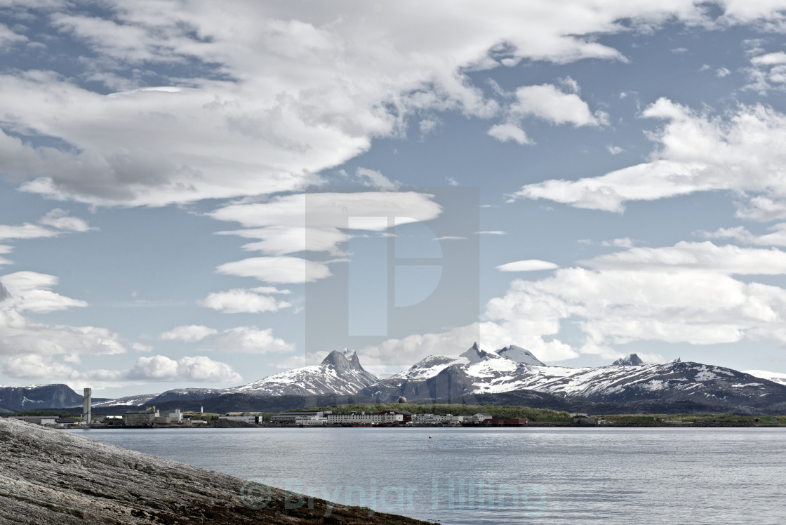 "Bodø between oscean and mountains" stock image