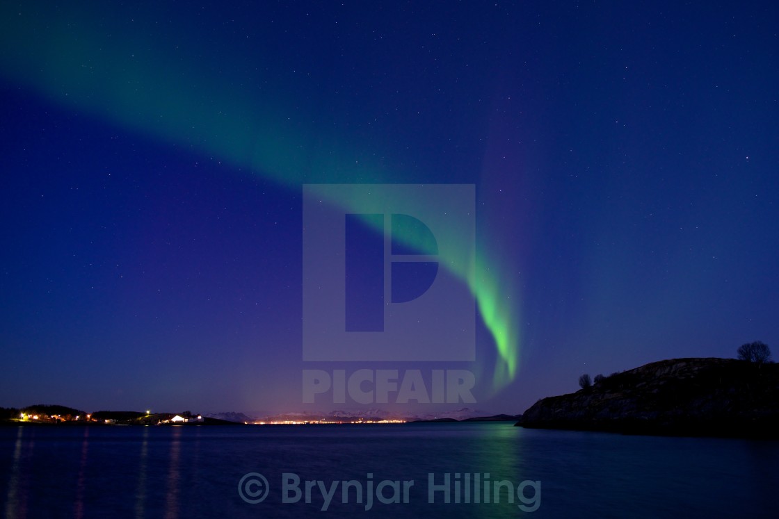 "Northern lights over Bodø" stock image