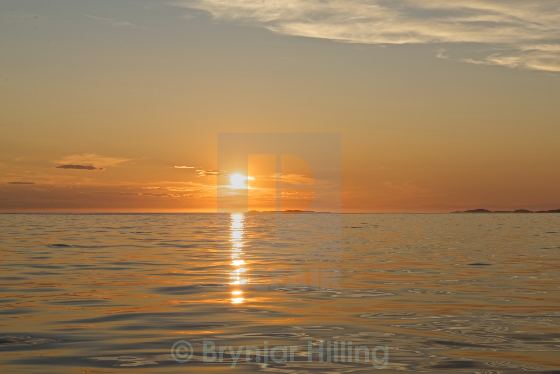 "Sunset over the oscean" stock image