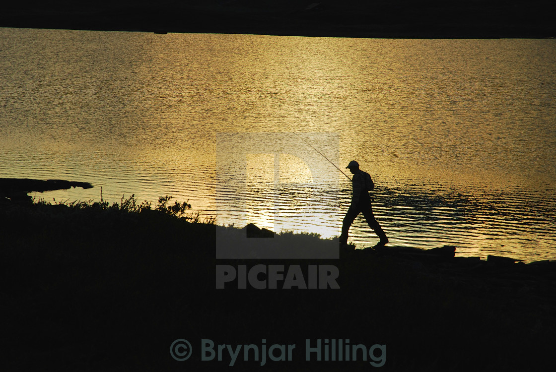 "fishing in the lake" stock image