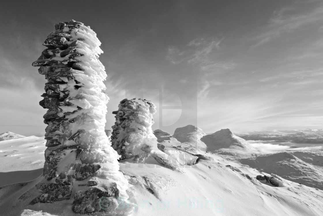 "Rock at the top of the mountain" stock image