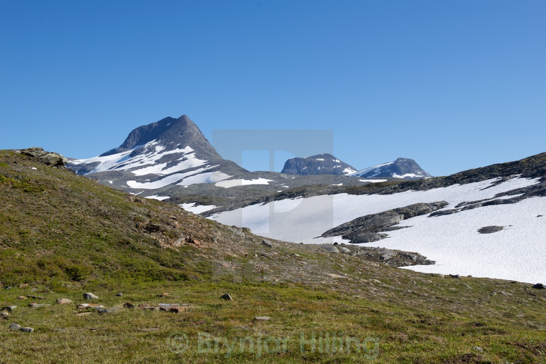 "summer, snow and mountains" stock image