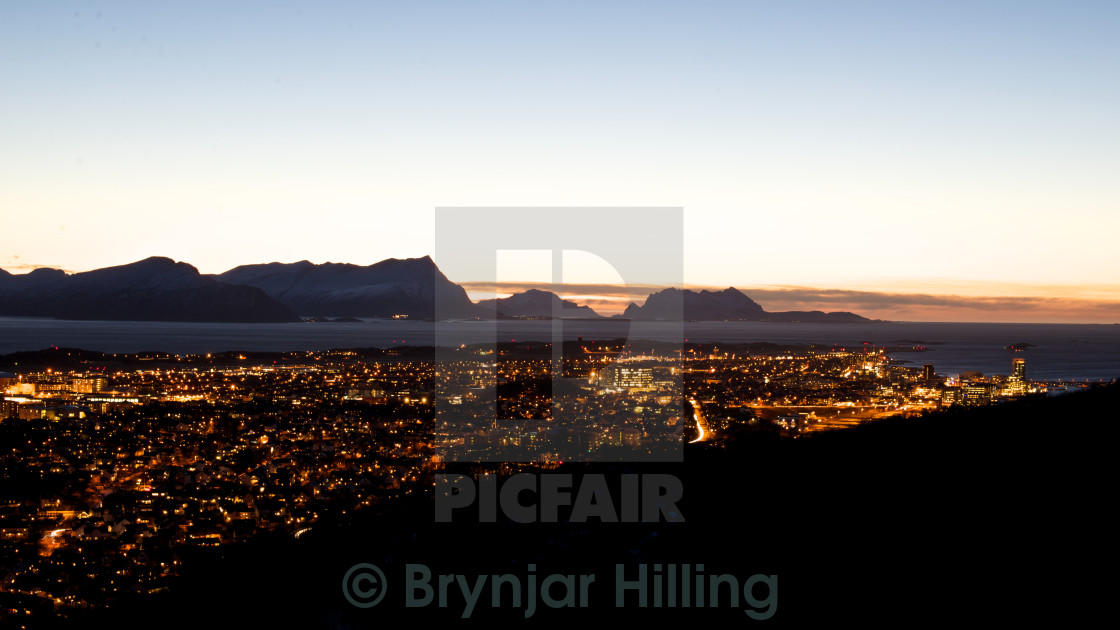 "Bodø on a january evening" stock image