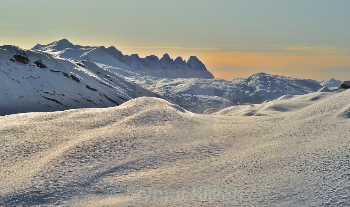 "Småtindan in wintertime" stock image