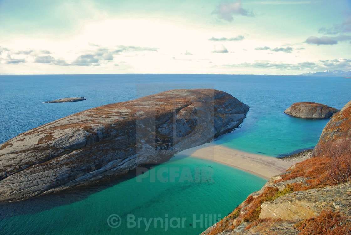 "Island with sandbank" stock image