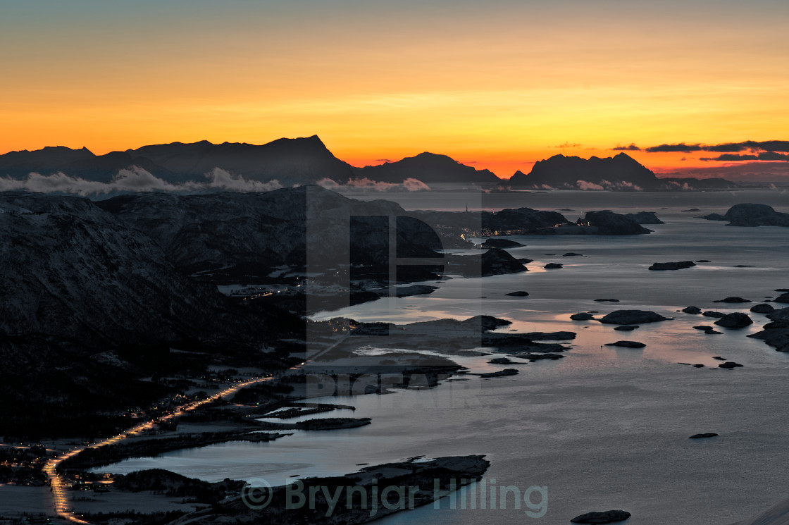 "Polar nigth in Bodø" stock image