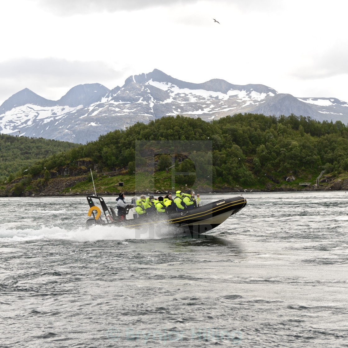 "Fast boat at sea" stock image