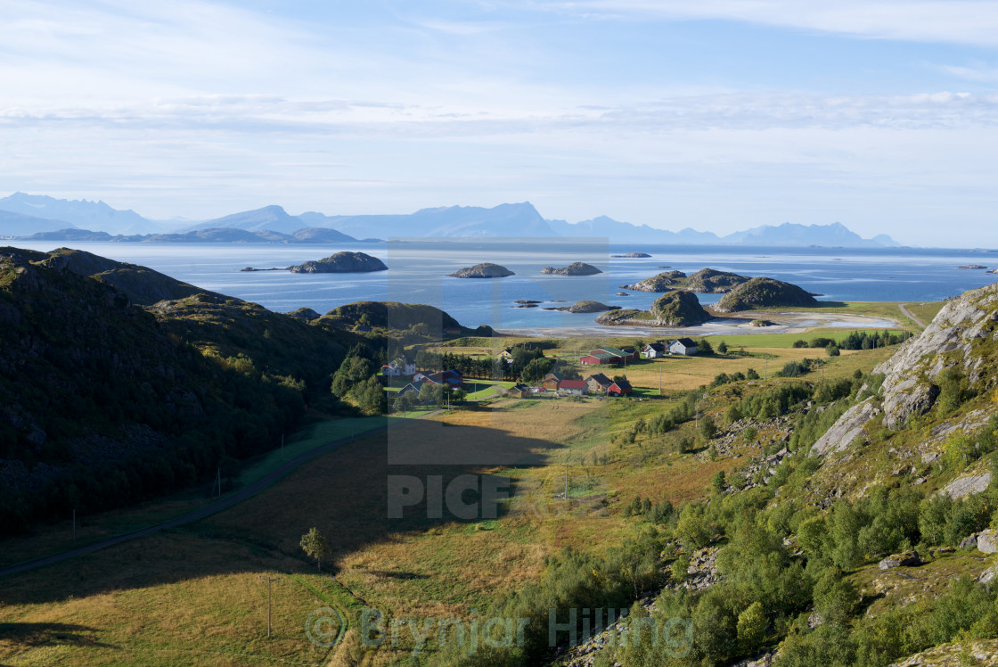 "Houses on a island" stock image