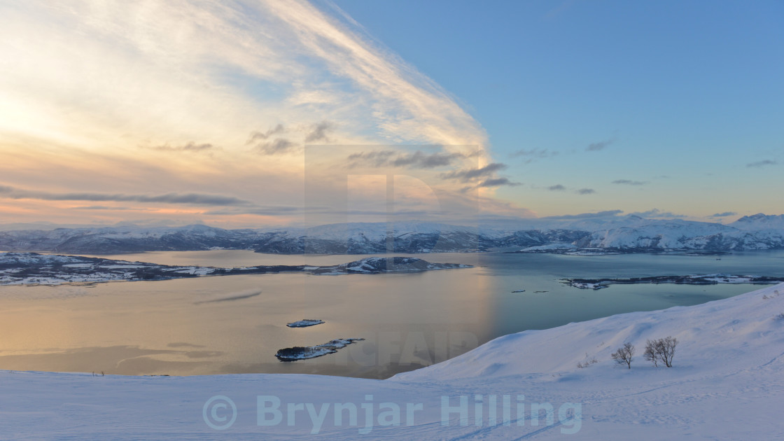 "Mountains and ocean" stock image