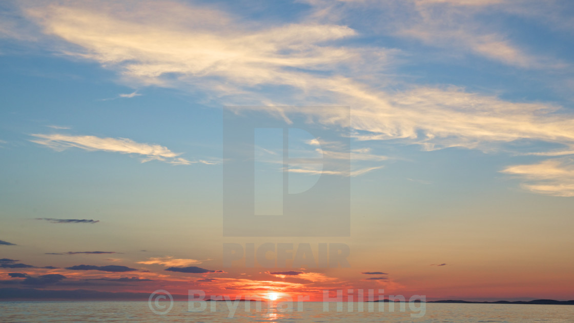 "Sunset over the sea" stock image