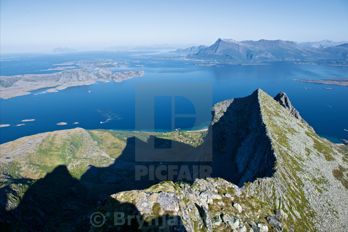 "Coastline seen from a mountain" stock image