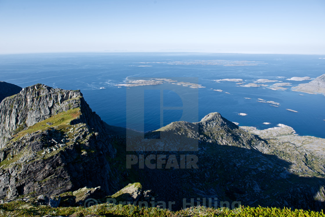 "coastline view from mountain top" stock image