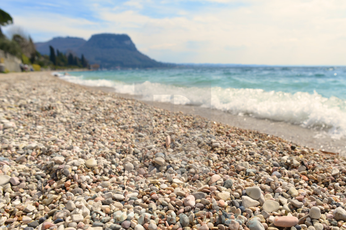 "Shoreline in Northern Italy" stock image