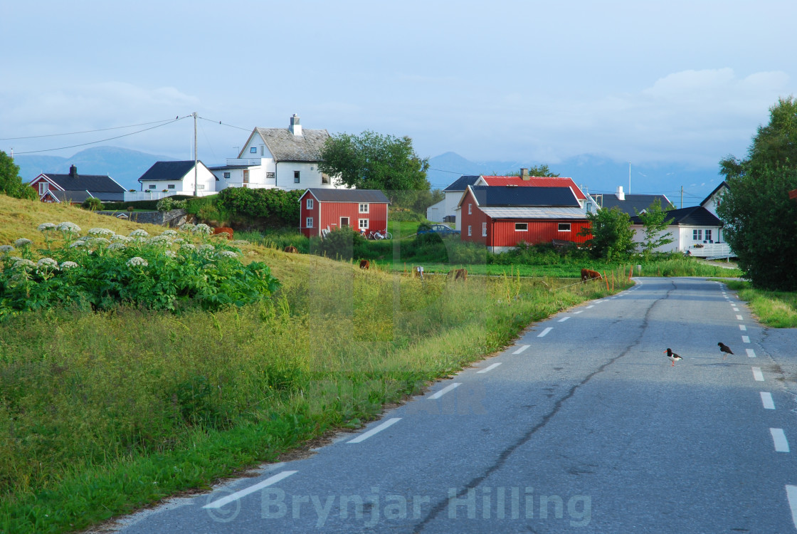 "Small island society in Northern Norway" stock image