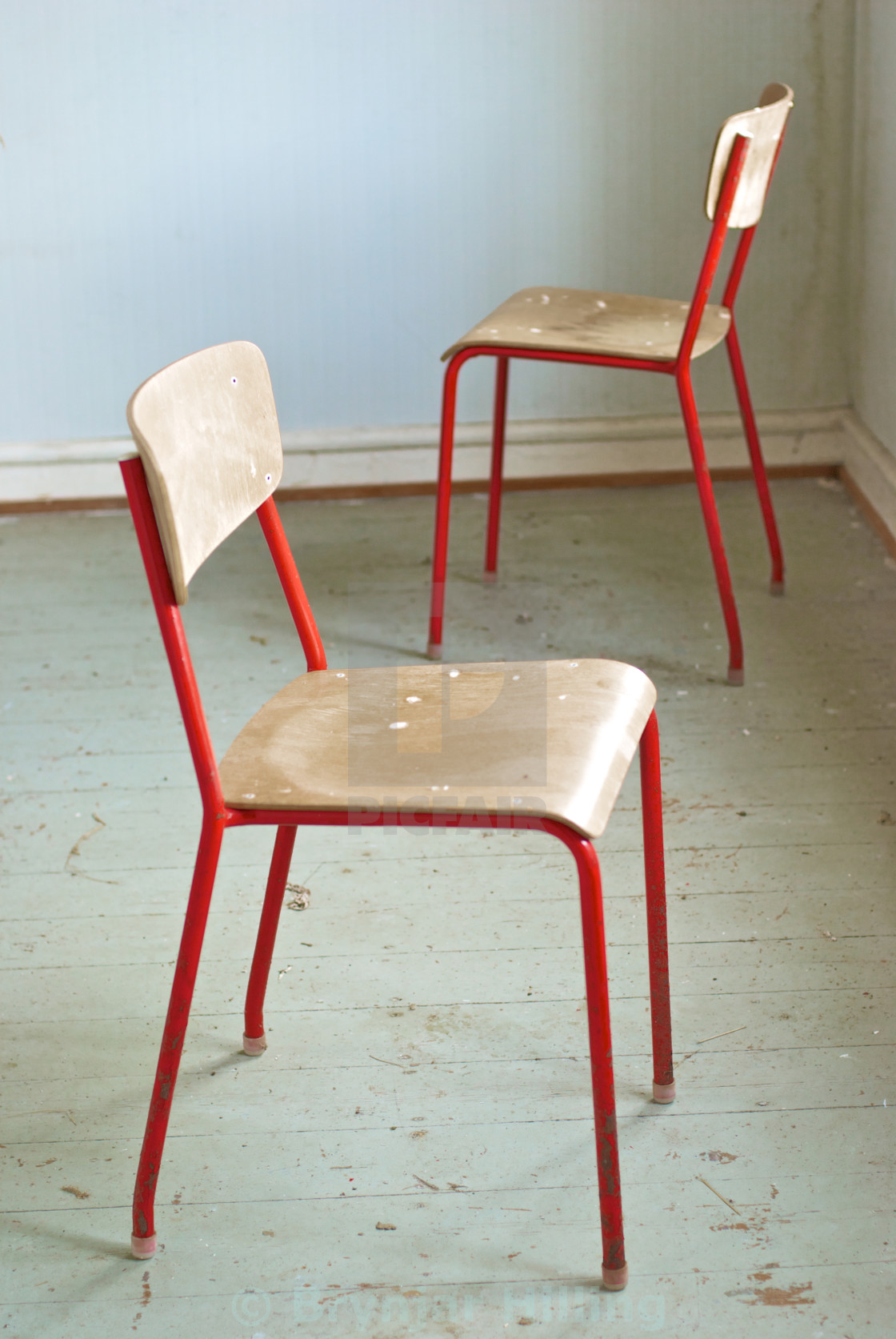 "Two red chairs" stock image