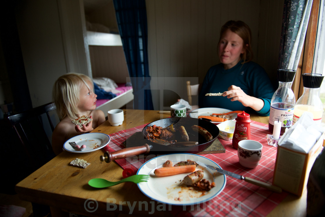 "DNT cabin in Sulitjelma in Northern Norway" stock image