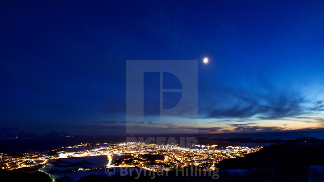 "Bodø by night" stock image