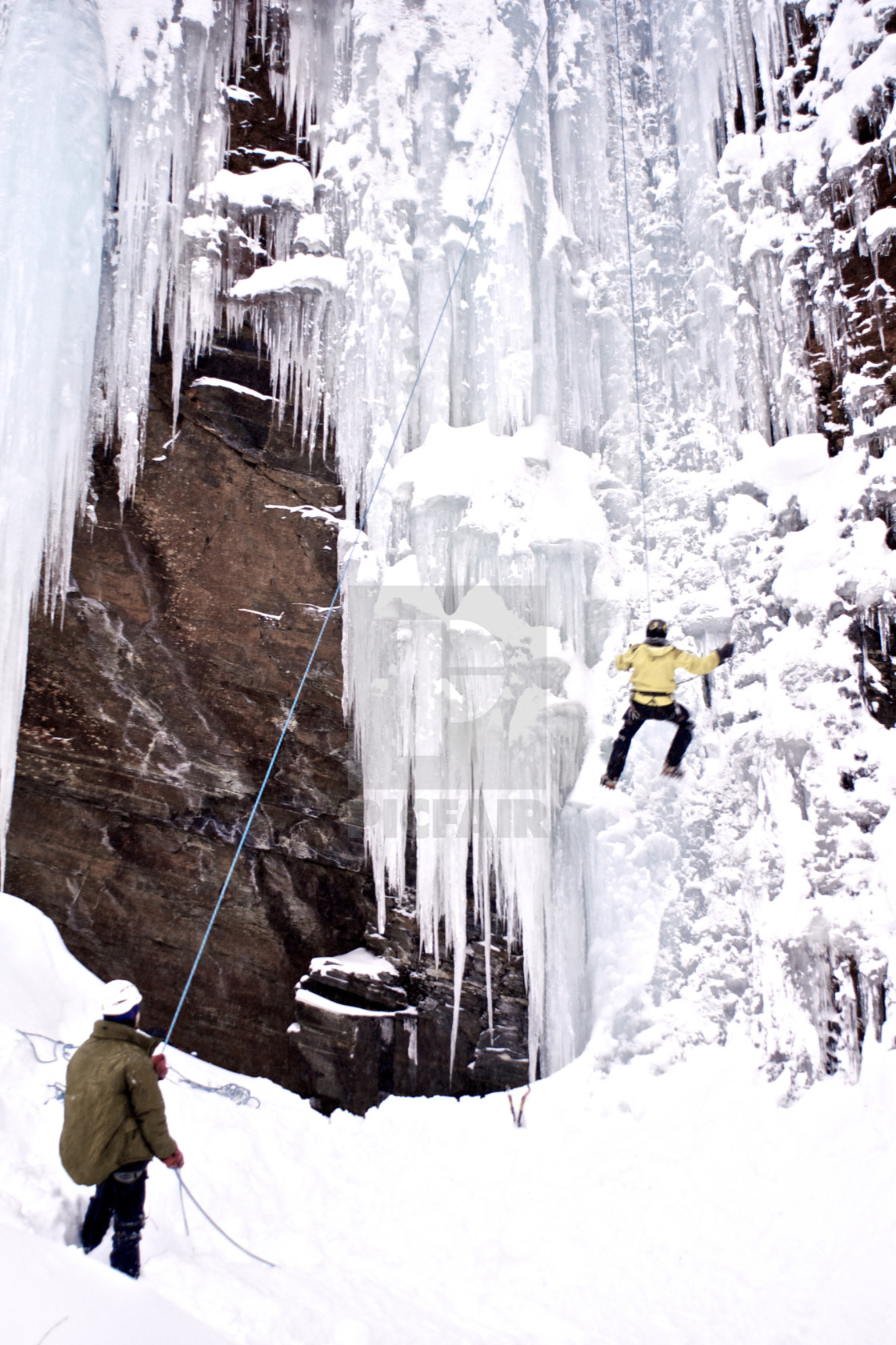 "ice-climbing in the arctic" stock image