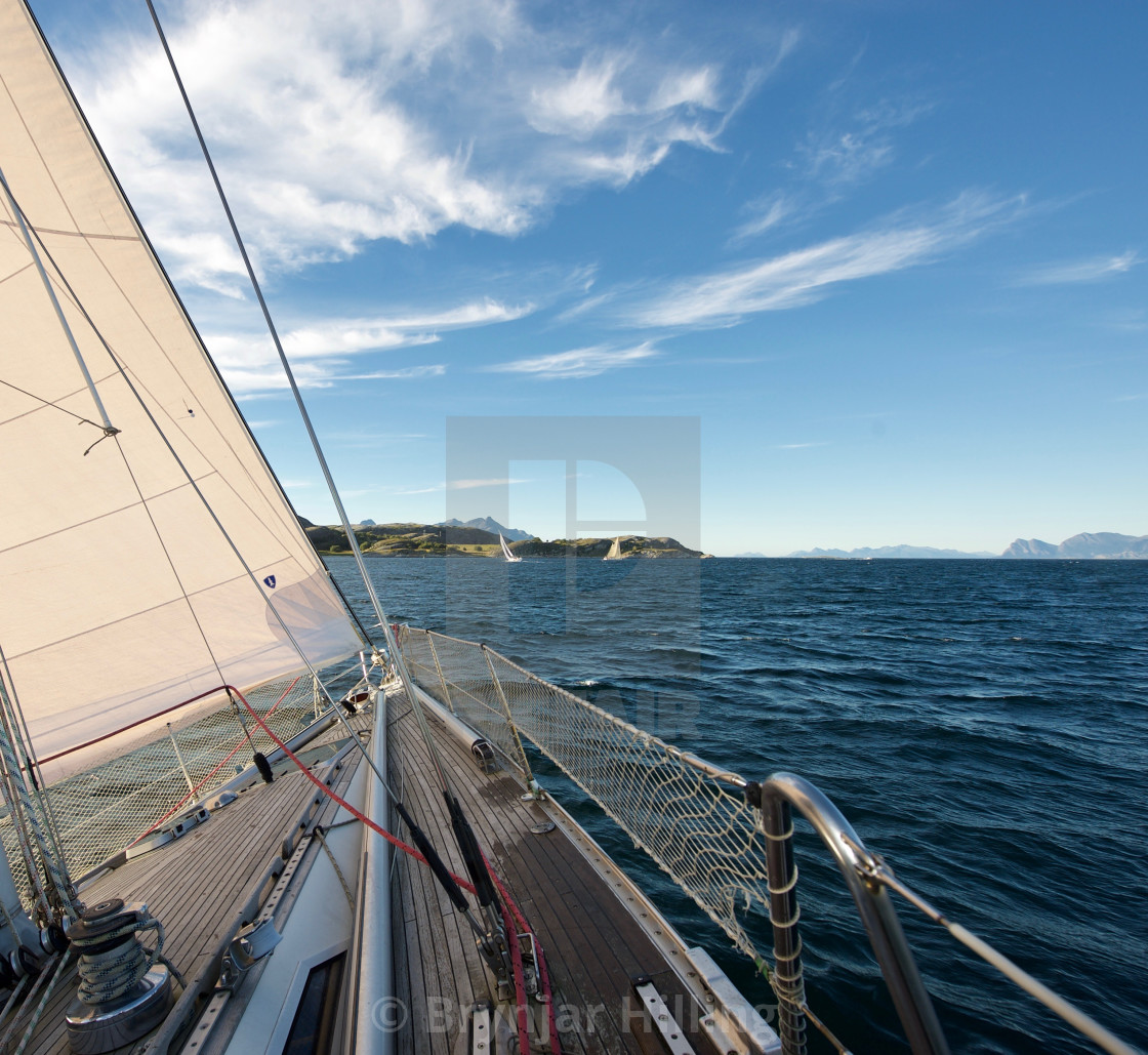 "Sailboat in the arctic" stock image