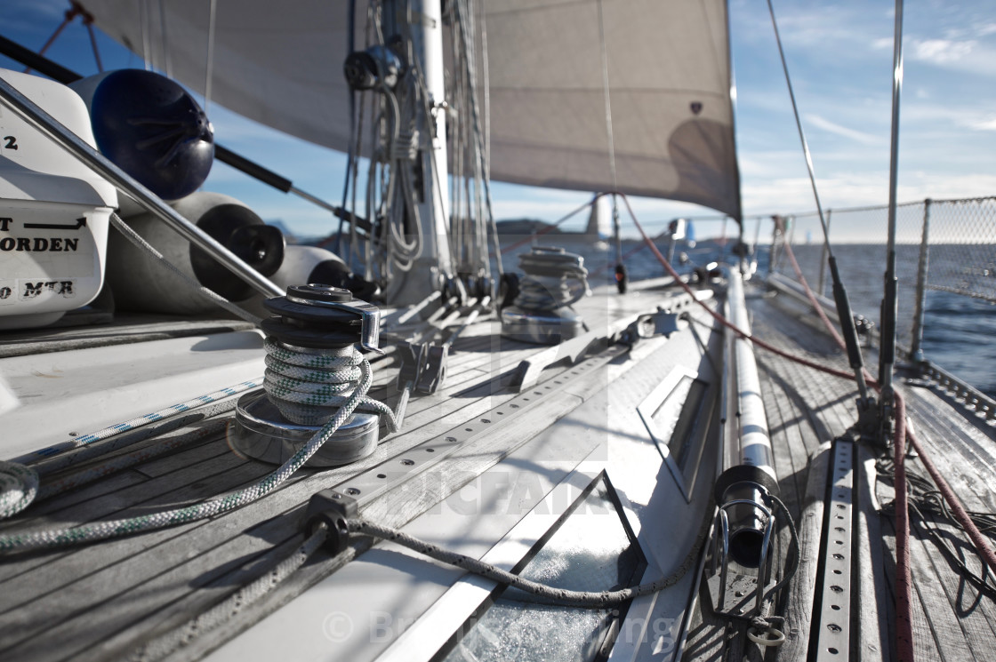 "Details on sailboat" stock image