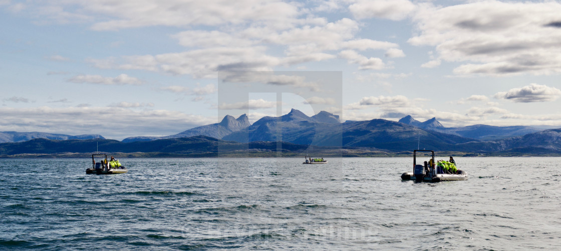 "Rib boat with tourists" stock image