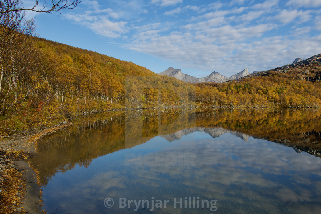 "Mountain in autumn colors" stock image