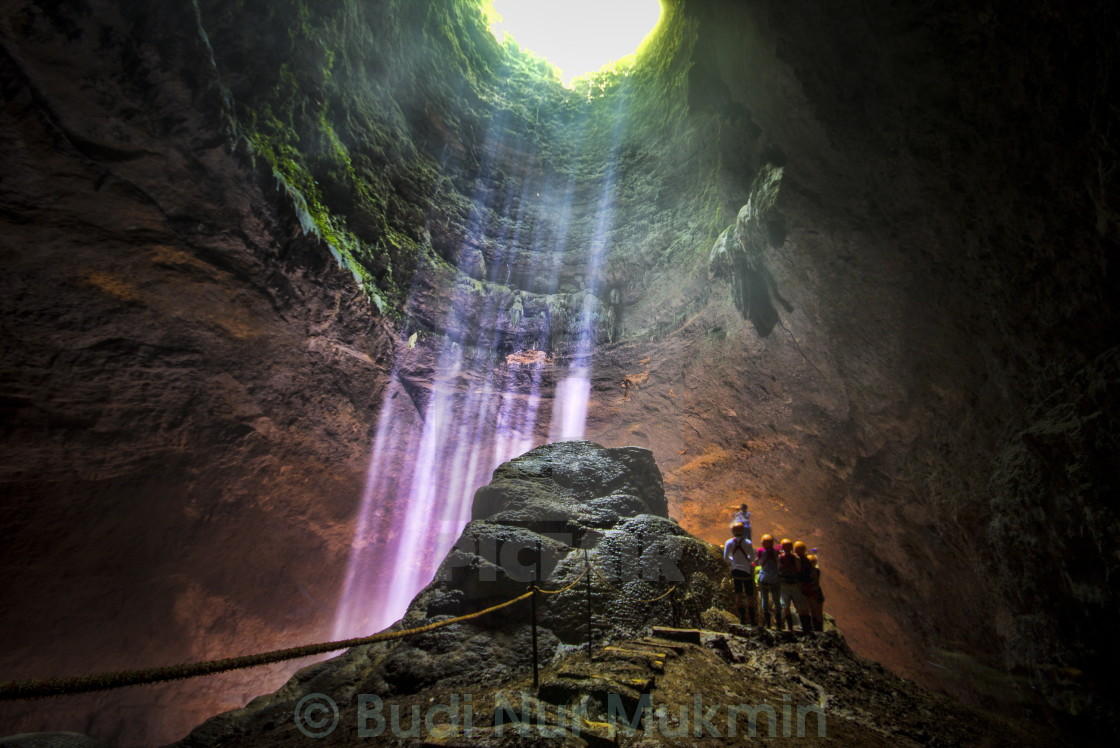 "Rays in the Cave" stock image