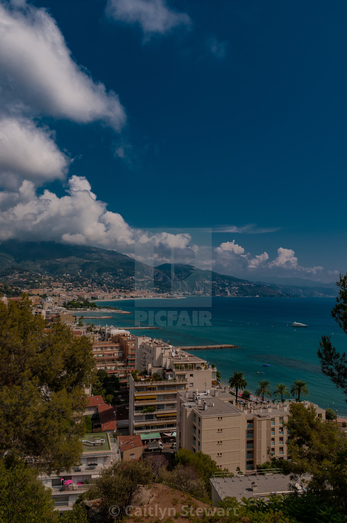 "Menton seafront, France" by Caitlyn Stewart - $15.42 "Menton seafront, France" stock image