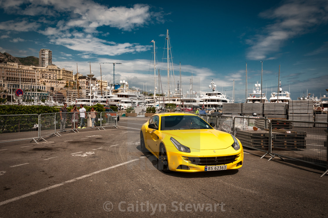 "Ferrari Berlinetta on Monaco Race track." by Caitlyn Stewart - $15.42 "Ferrari Berlinetta on Monaco Race track." stock image