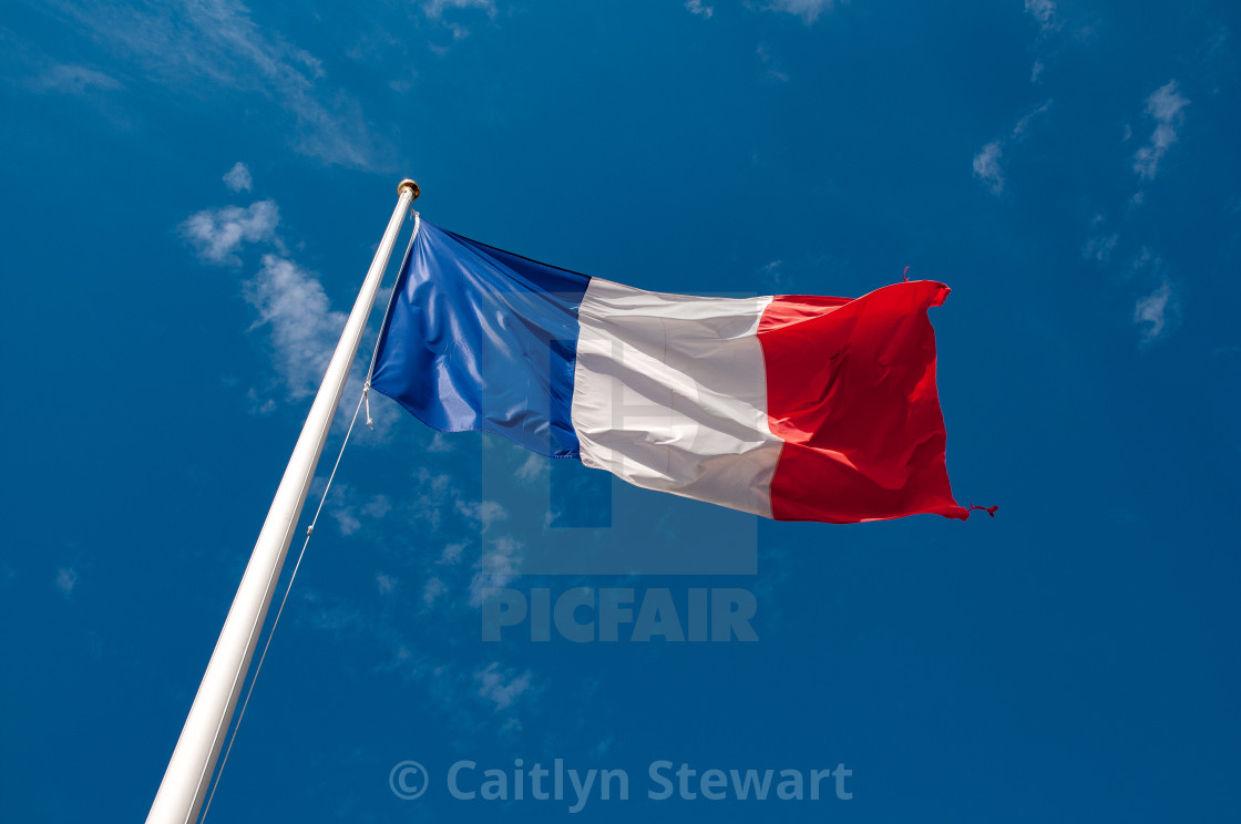 "French flag (tricolor) flying" by Caitlyn Stewart - $15.42 "French flag (tricolor) flying" stock image