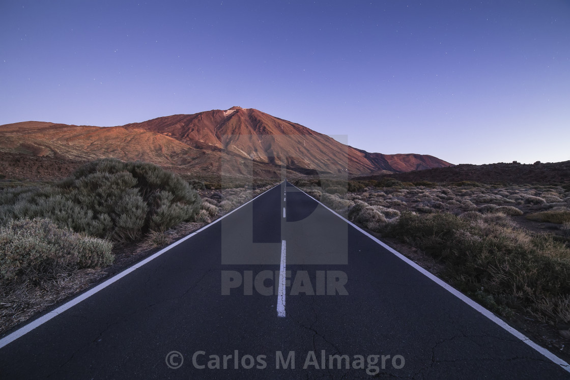 "Teide road" stock image