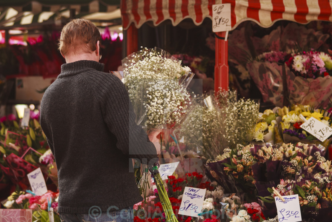 "Flower Stall" stock image