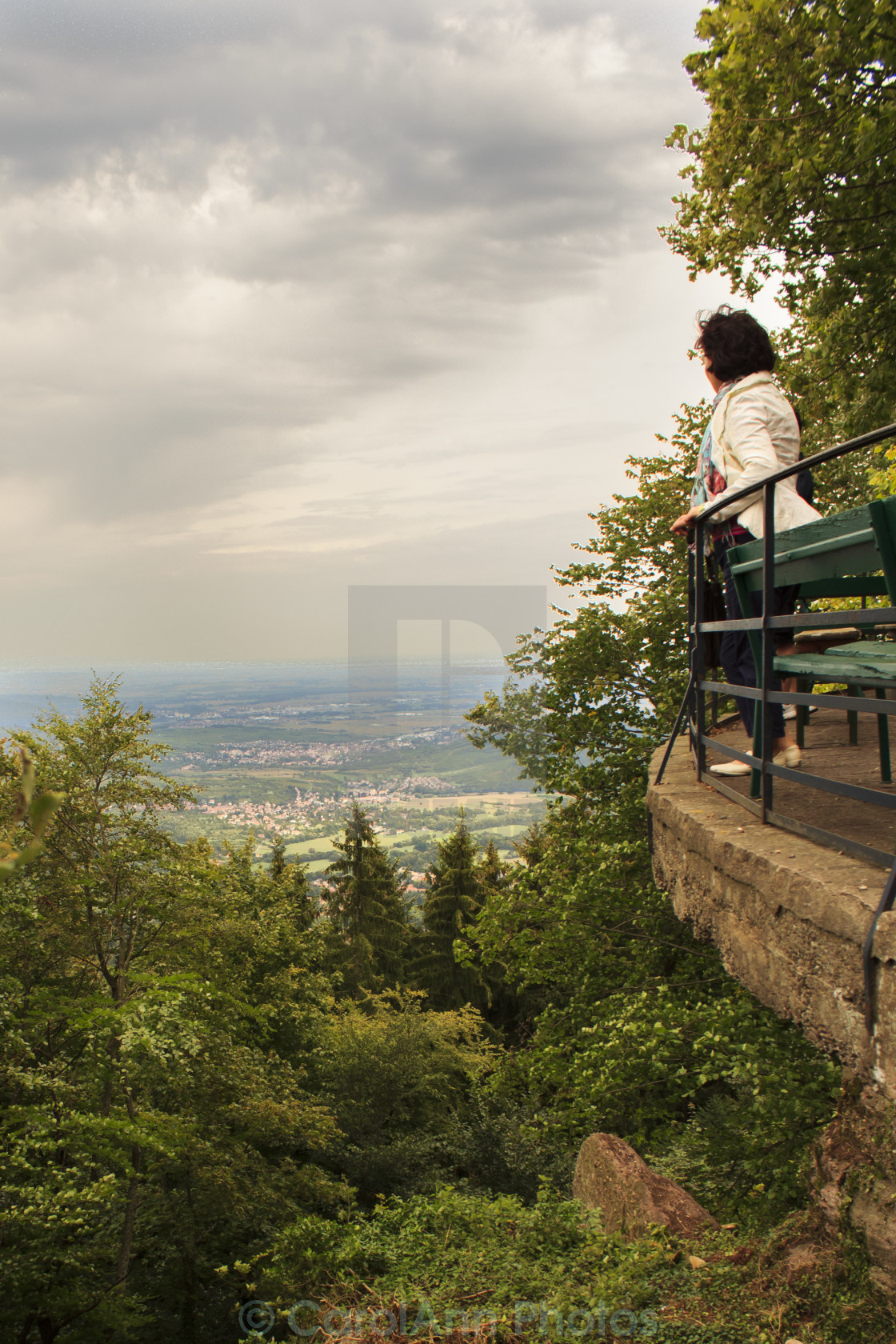 "Looking out over the view" stock image