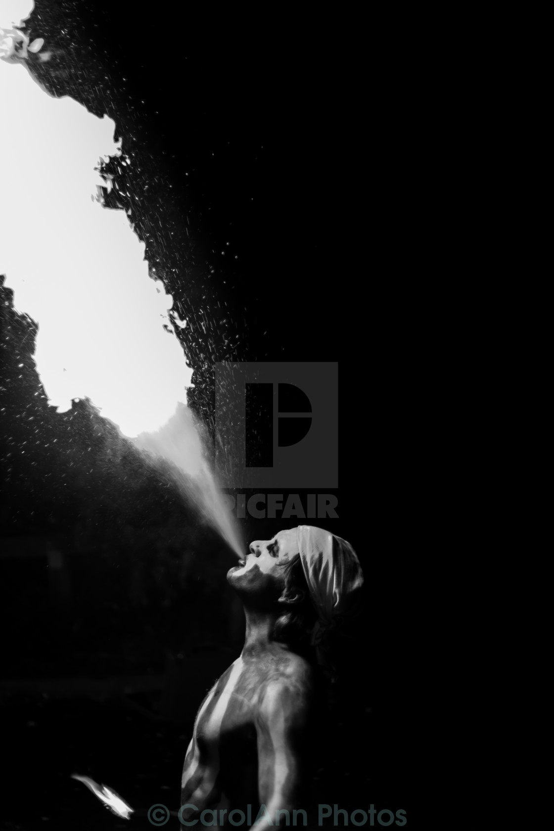 "Zombi fire dance at the Halloween Ball held at the Mill in Banbury" stock image