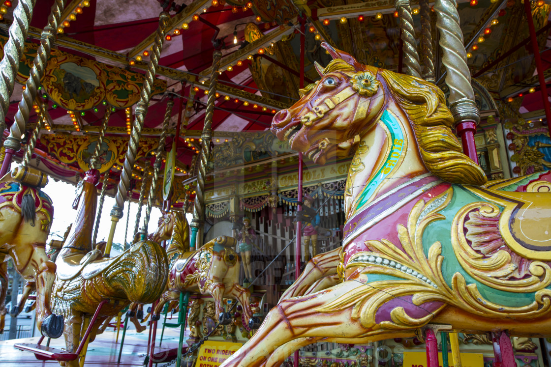 "The fair comes to town" stock image