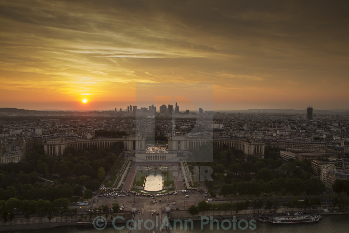 "Parisian sunset" stock image