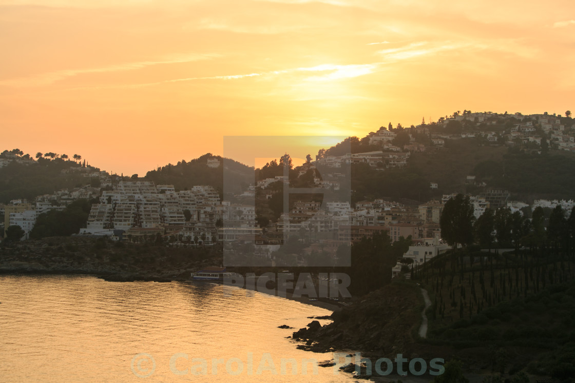 "Sunset over Almuñécar" stock image