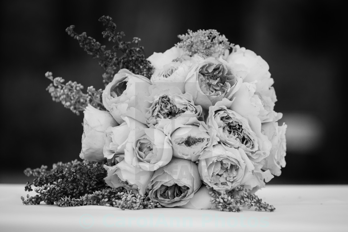 "Mono wedding bouquet" stock image