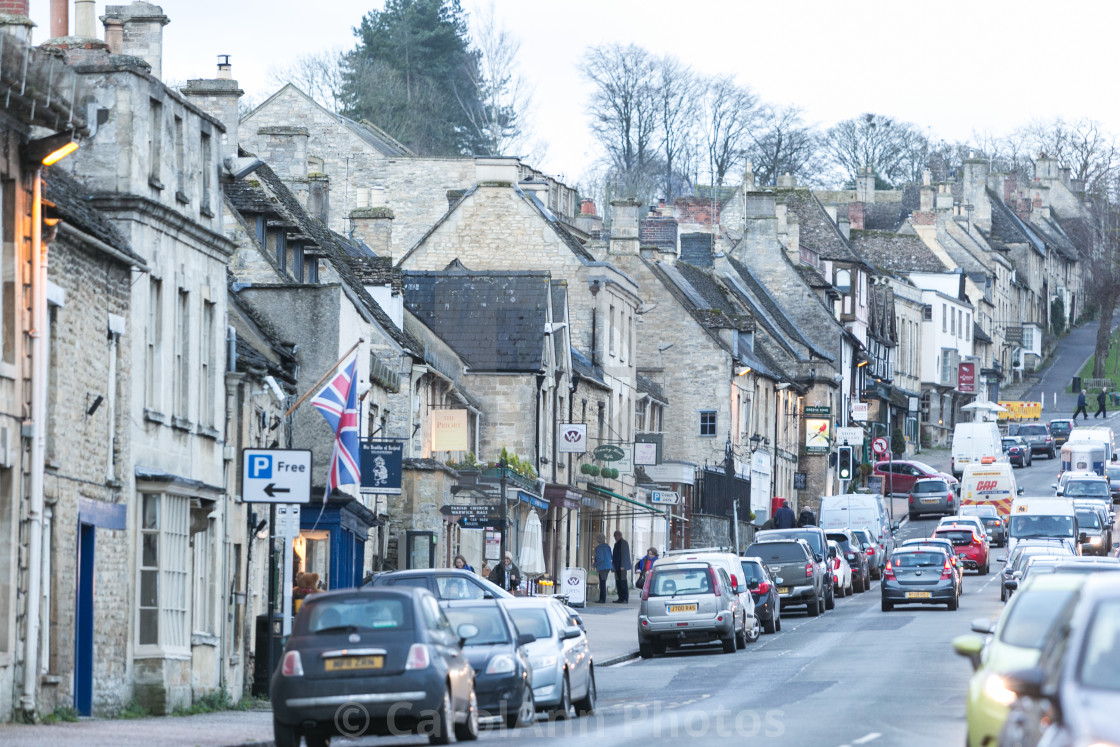 "Looking up the hill in Burford" stock image