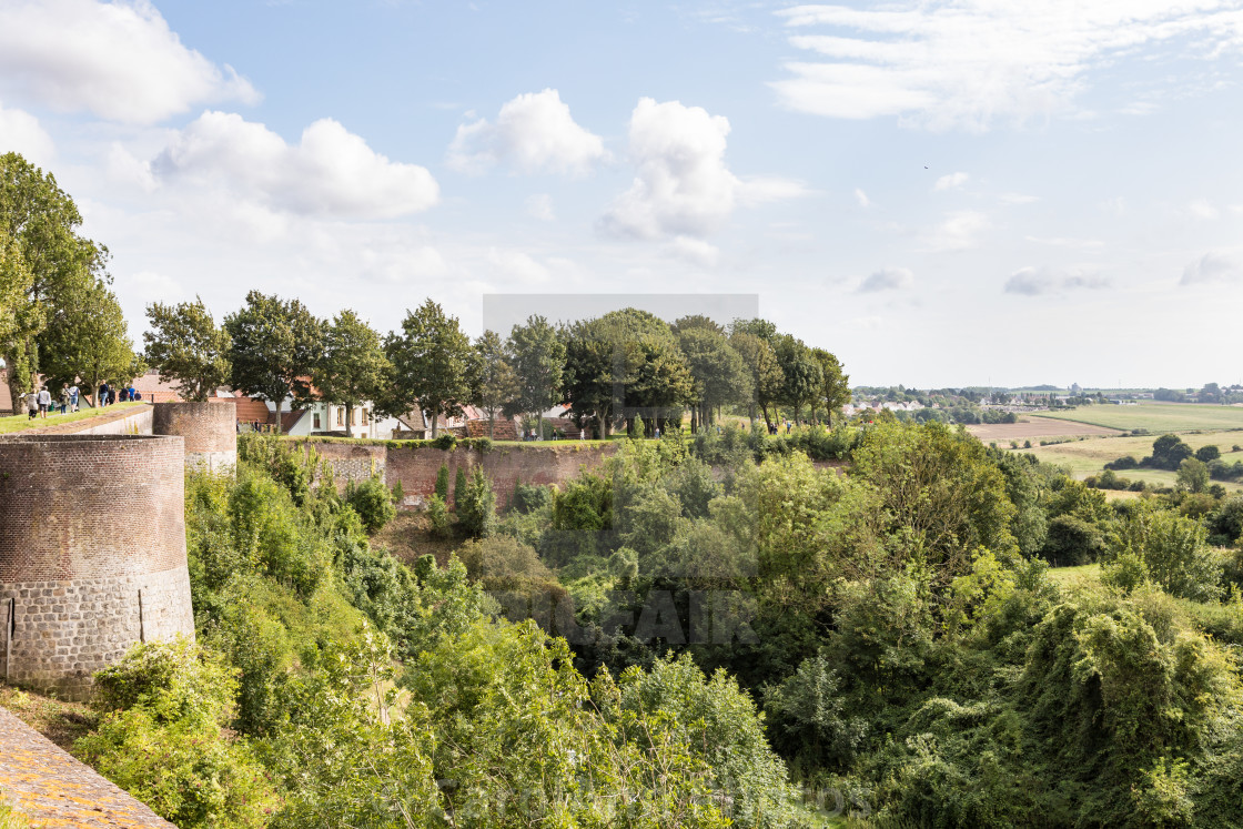 "Ramparts at Montreiul sur Mer" stock image