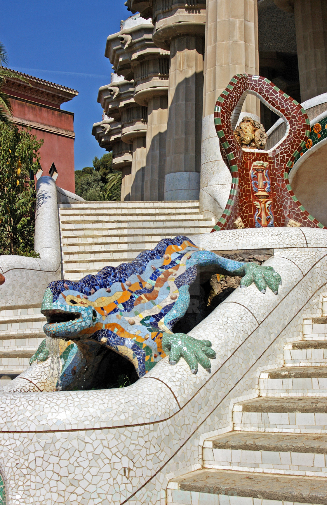 Antoni Gaudi S Dragon Fountain At Park Guell In Barcelona License Download Or Print For 6 Photos Picfair