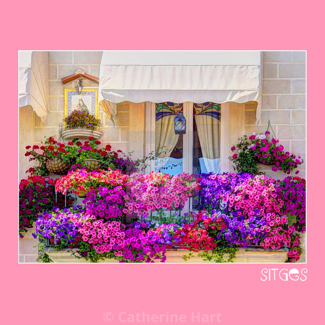 "Balcony in Sitges" stock image