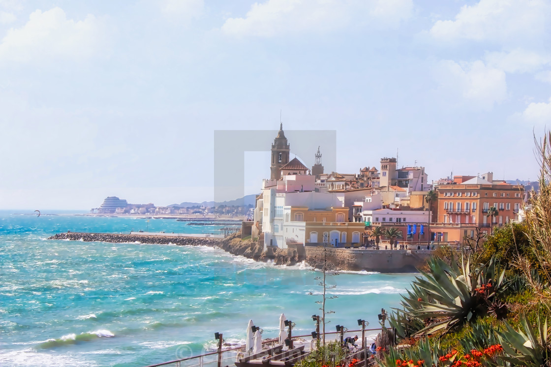 "Paradise on earth - Sitges" stock image