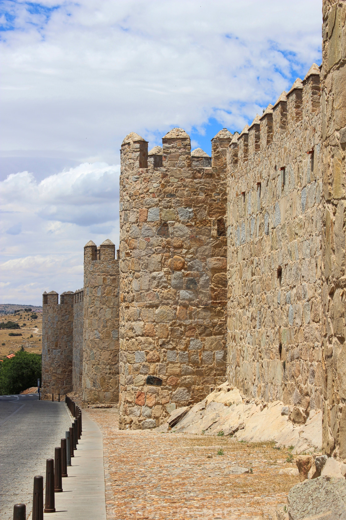 "Avila wall from the outside" stock image