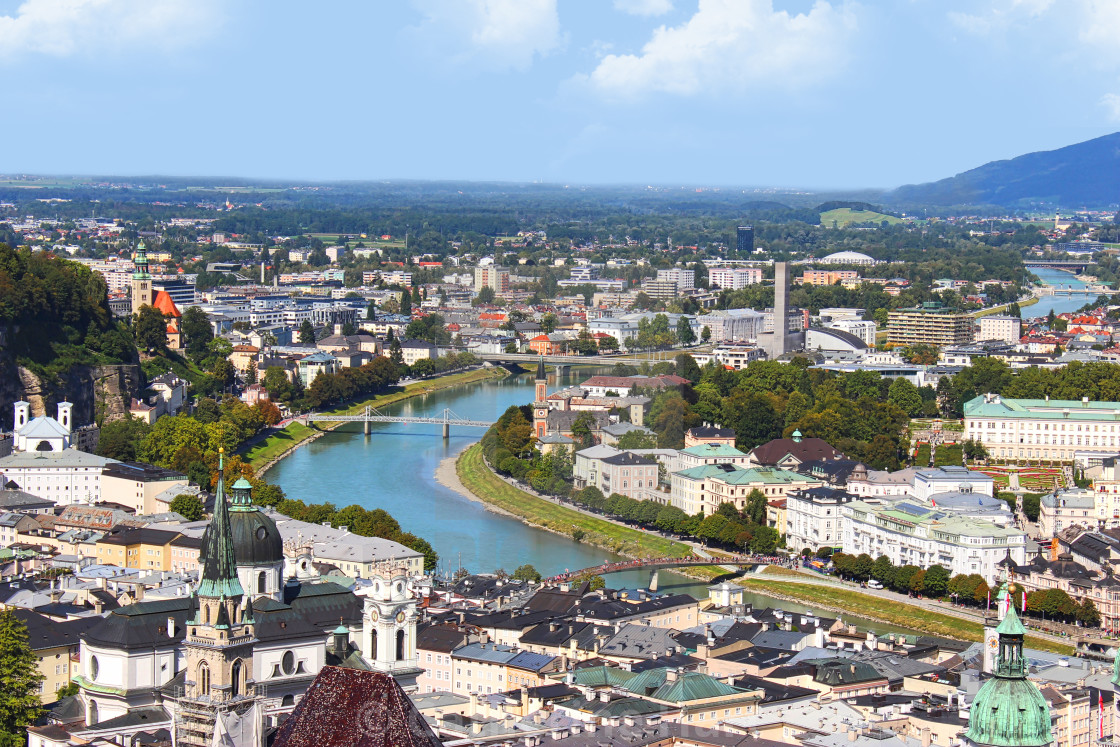 "River Salzach, Salzburg" stock image