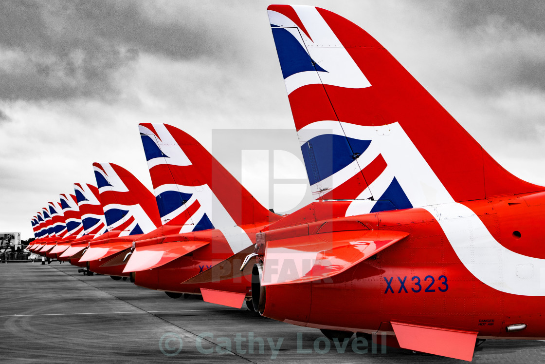 "Red Arrows Lineup" stock image