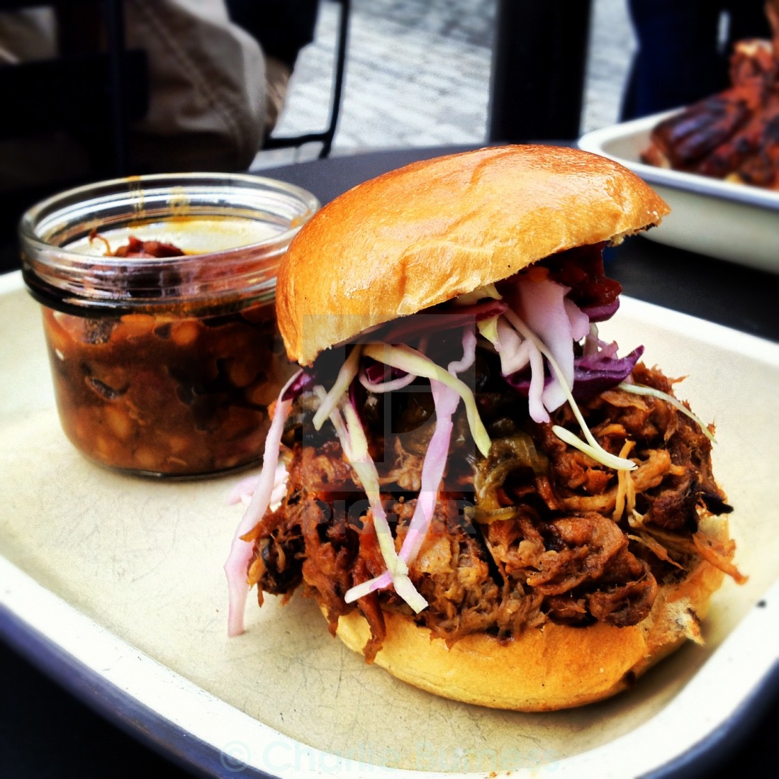 "Pulled Pork at Pitt Cue Co" stock image