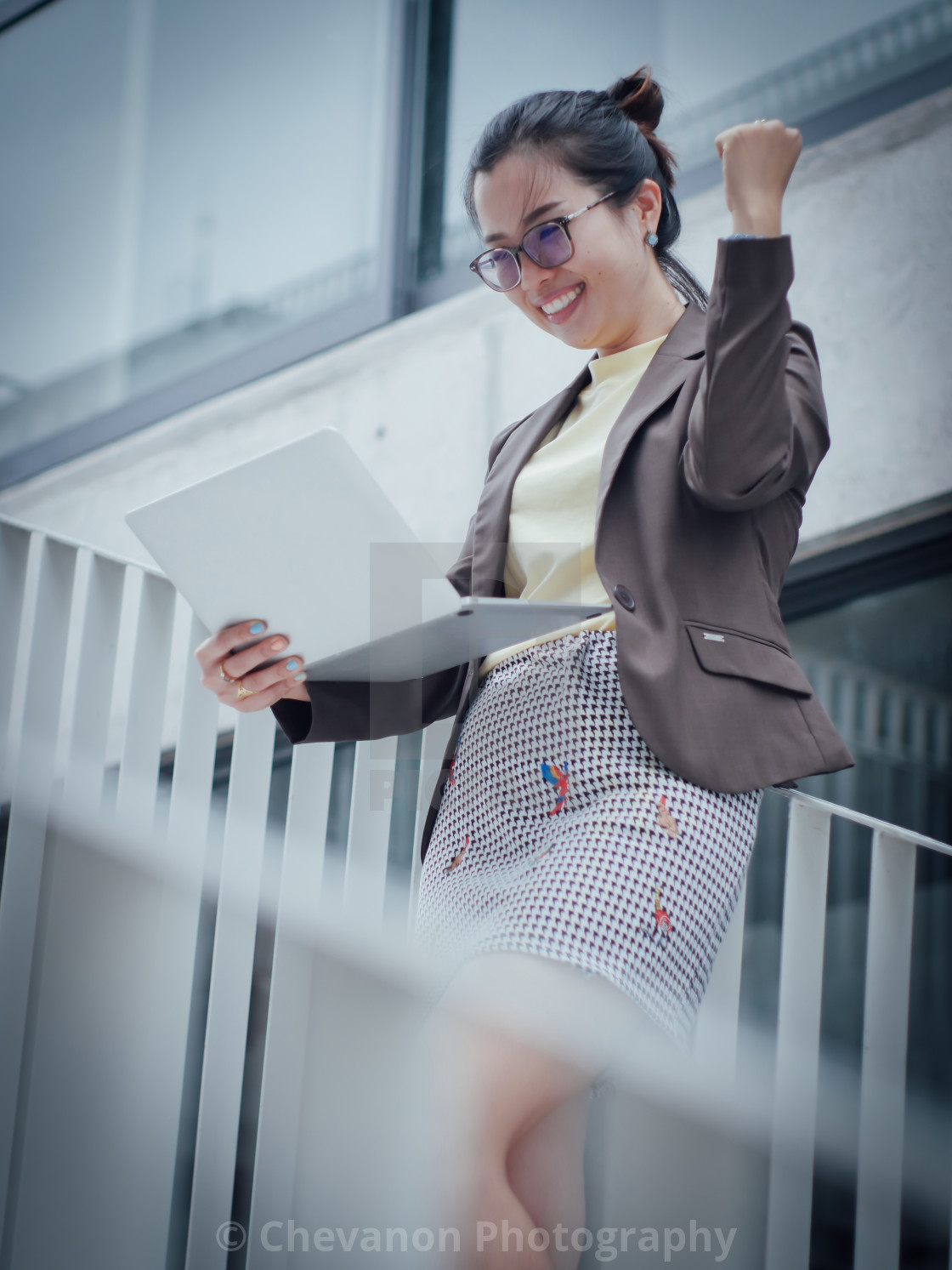 Business woman undressing