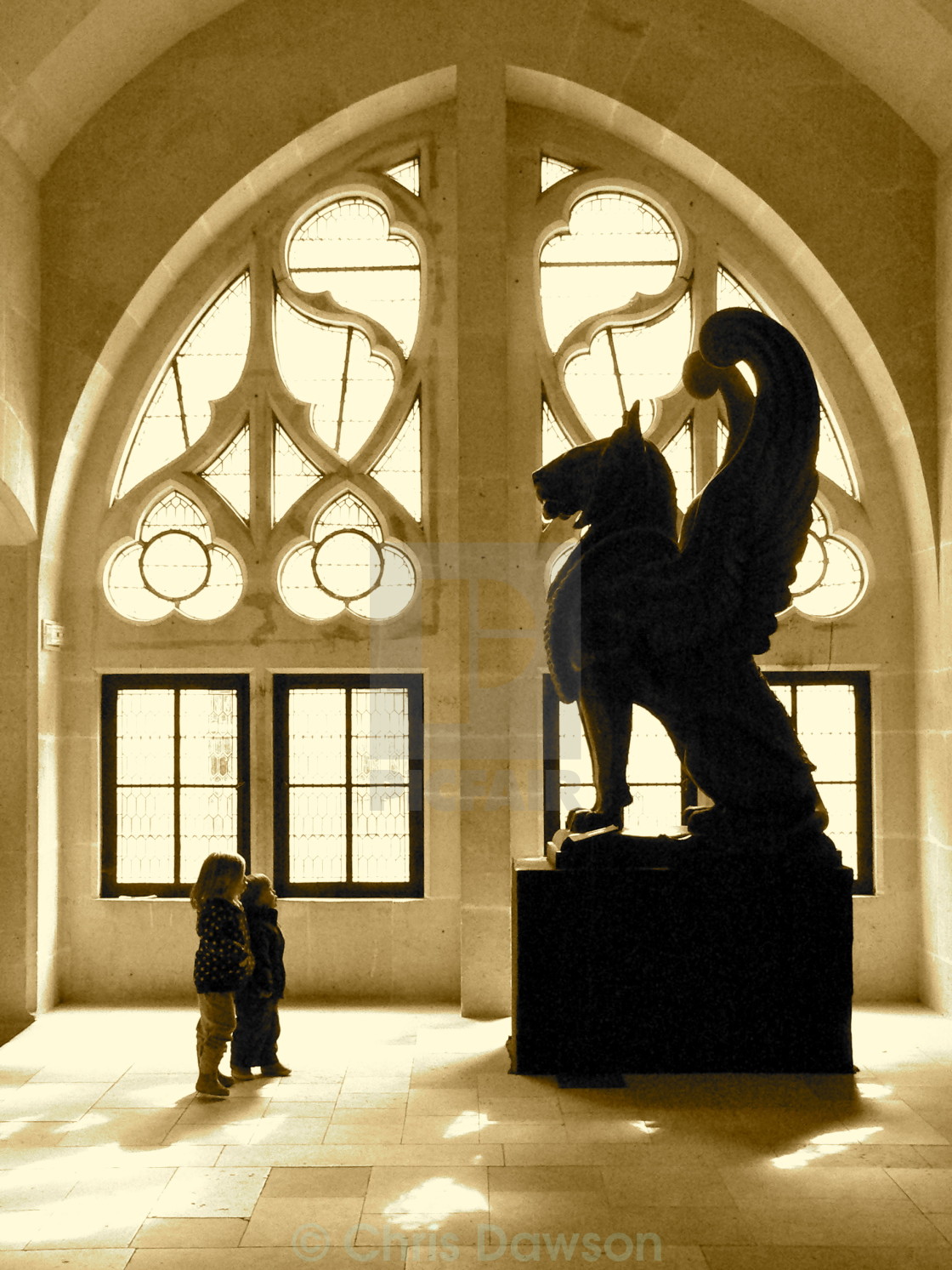 "Griffin in Pierrefond Castle France" stock image