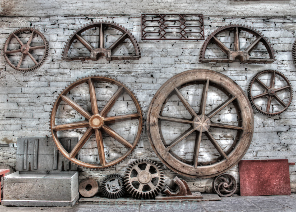 old pulley wheels